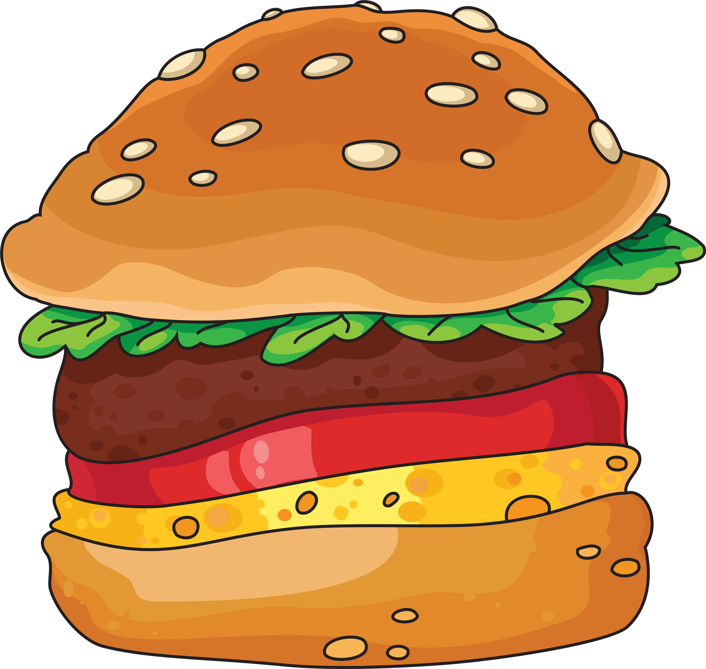 Detail Hamburger Clip Art Free Nomer 25