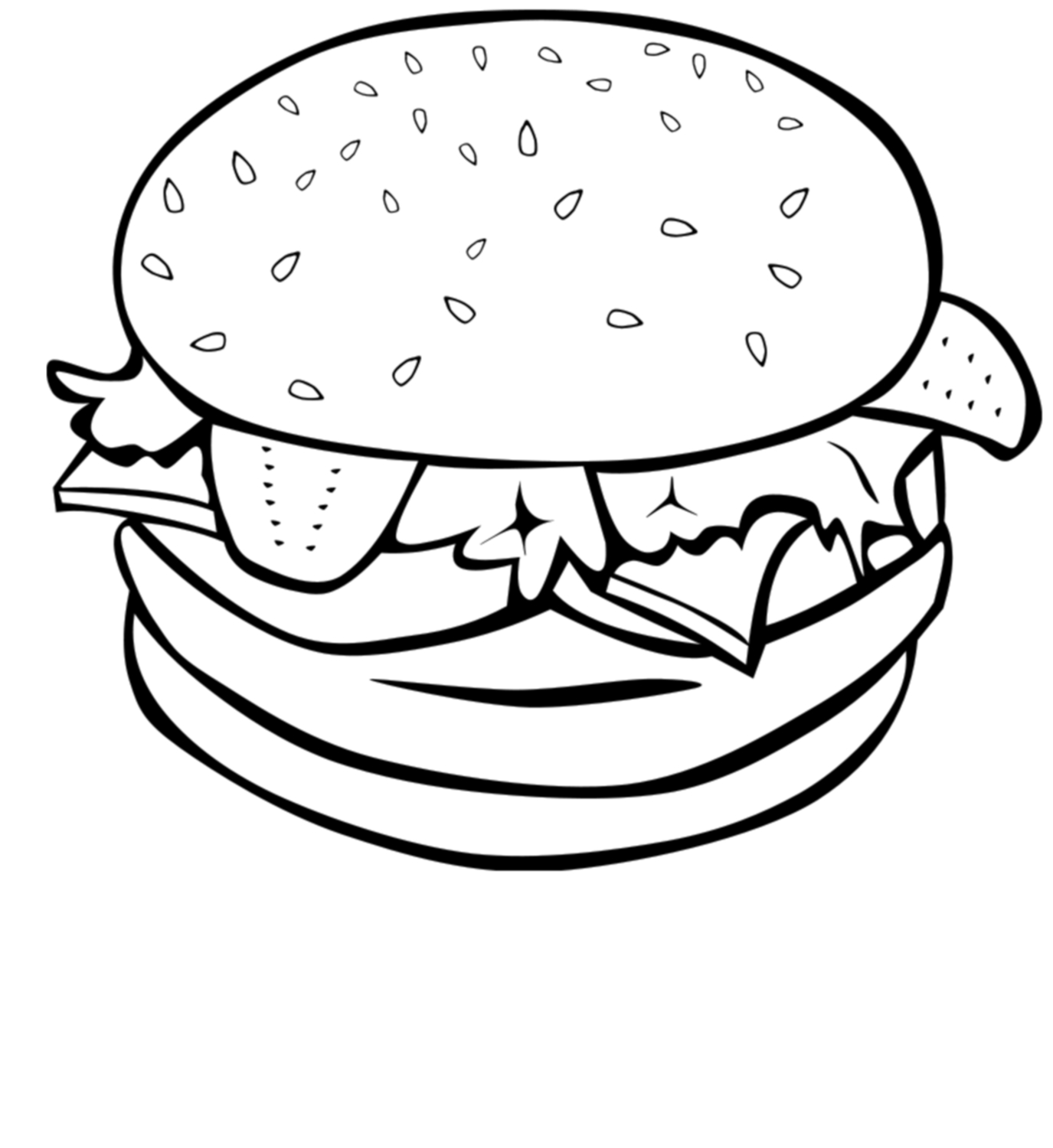 Detail Hamburger Clip Art Free Nomer 31