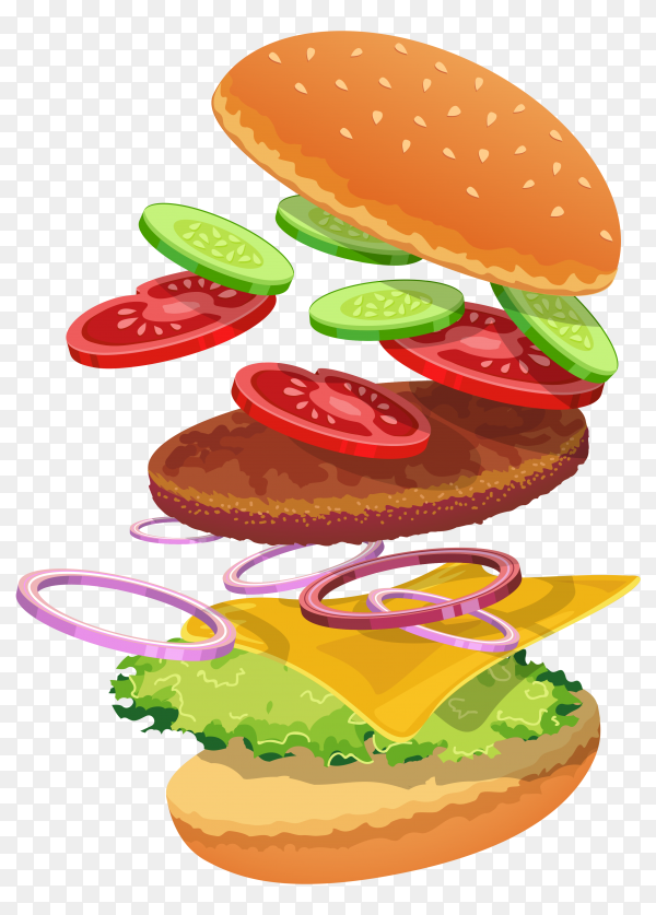 Detail Hamburger Transparent Background Nomer 47