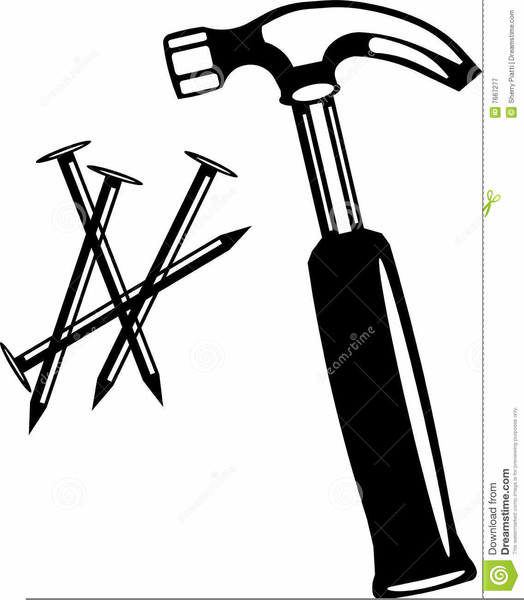 Detail Hammer And Nail Clipart Nomer 23