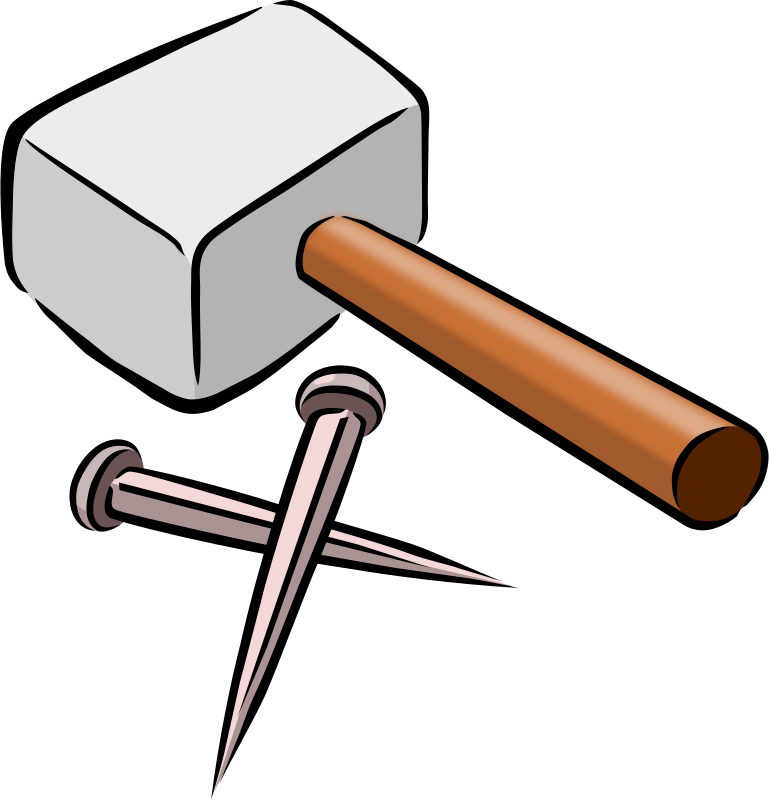 Detail Hammer And Nail Clipart Nomer 10