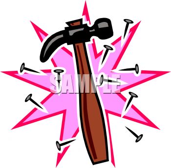 Detail Hammer And Nails Clipart Nomer 33