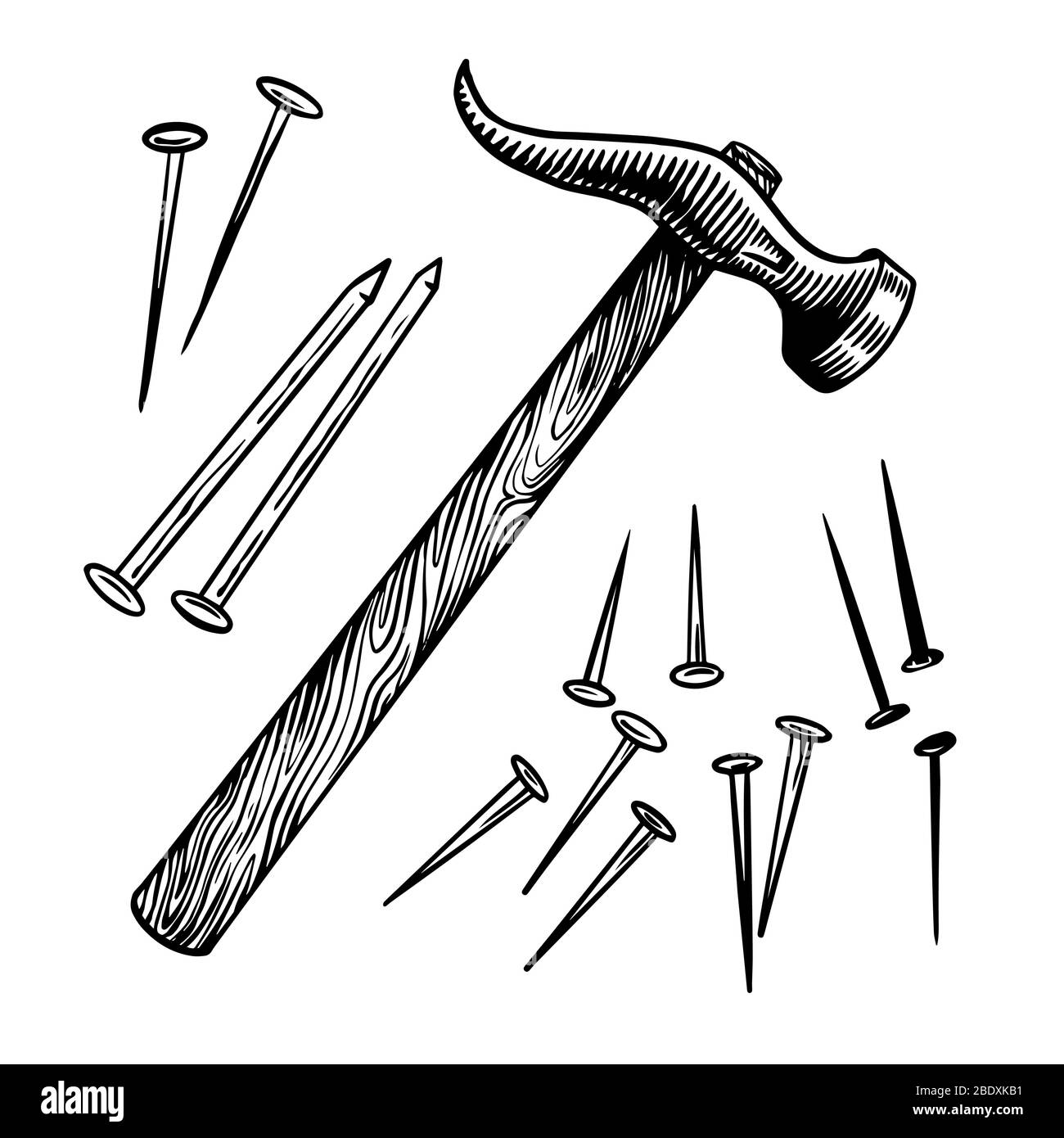 Detail Hammer And Nails Clipart Nomer 54