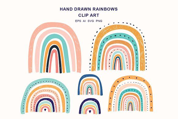 Detail Hand Drawn Rainbow Png Nomer 31