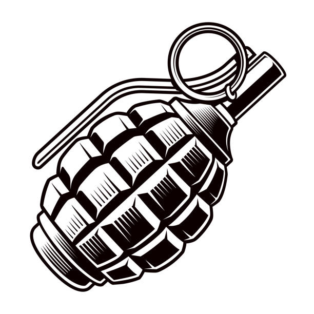 Detail Hand Grenade Clip Art Nomer 7