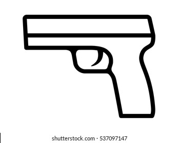 Detail Hand Gun Clipart Nomer 27