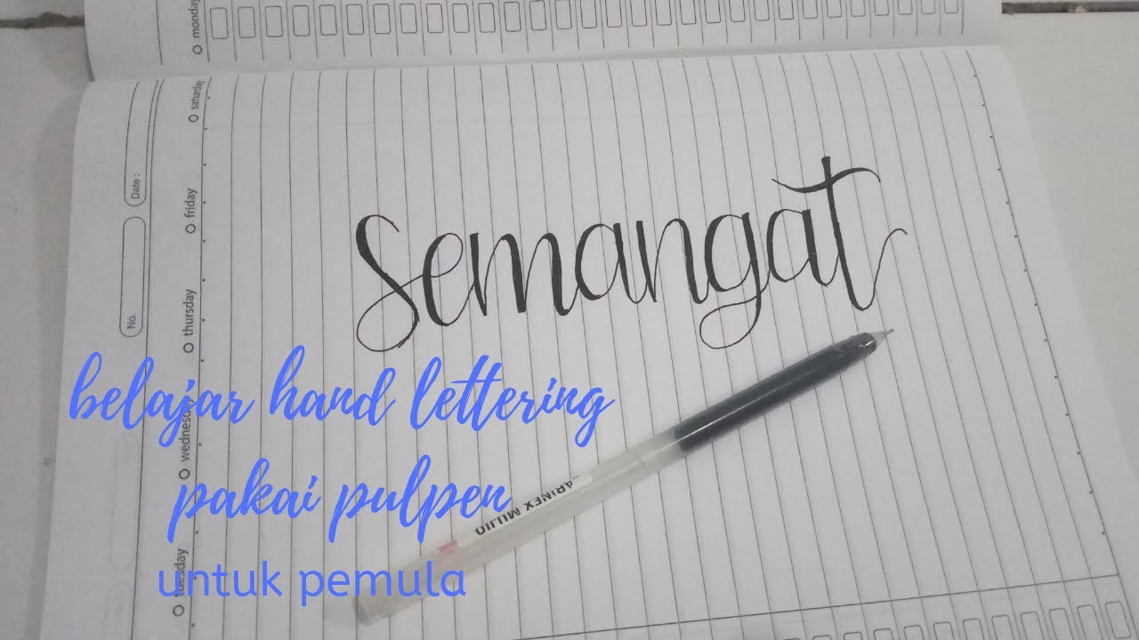 Detail Hand Lettering Pakai Pulpen Nomer 8