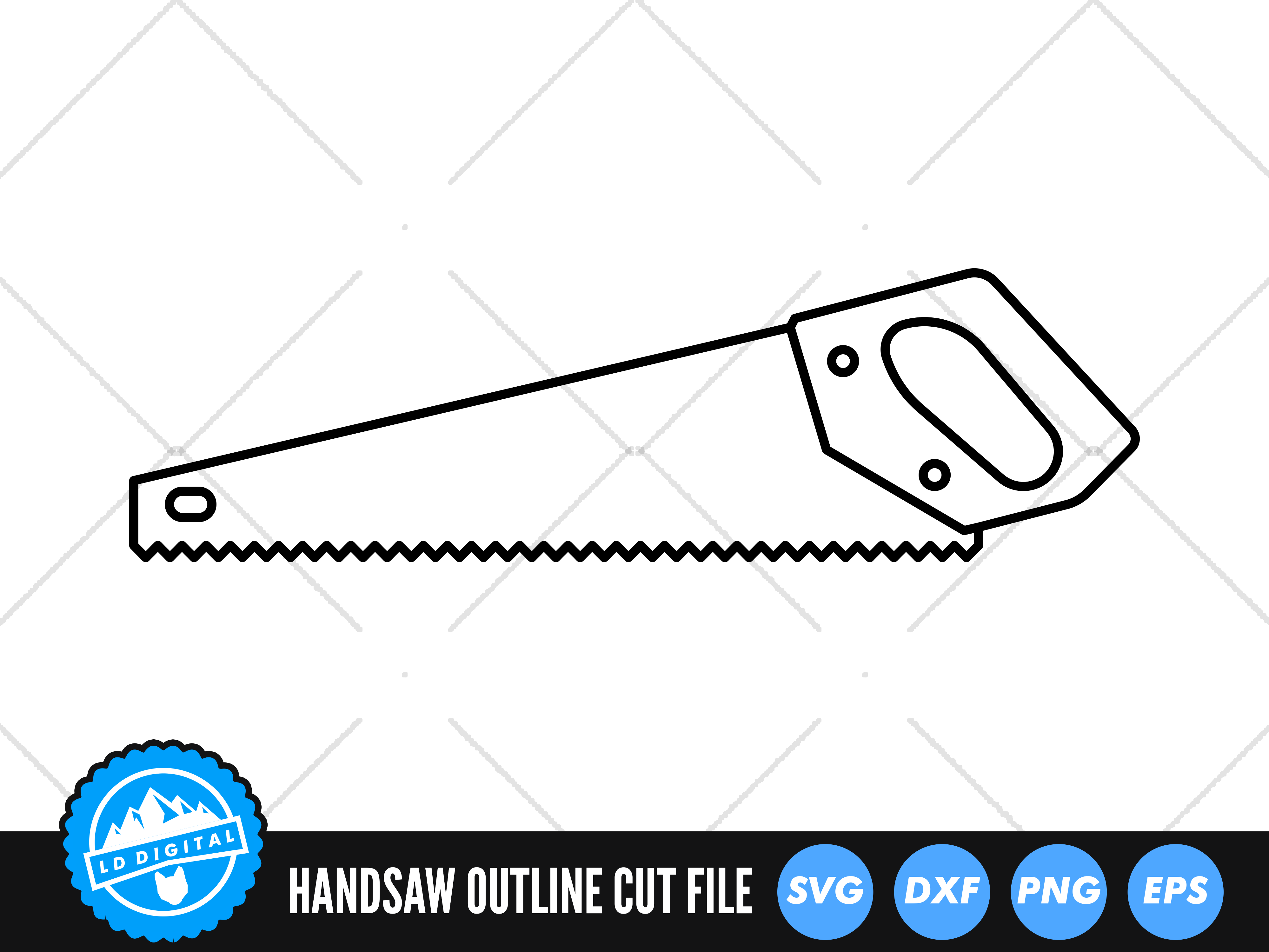 Detail Hand Saw Silhouette Nomer 31