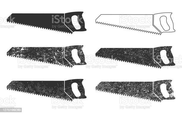 Detail Hand Saw Silhouette Nomer 43