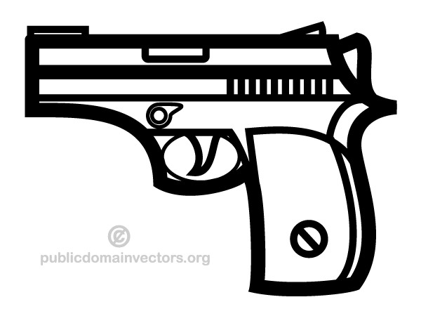 Detail Handgun Clipart Nomer 24