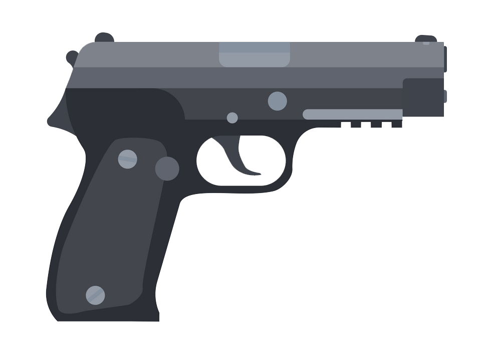 Detail Handgun Clipart Nomer 6