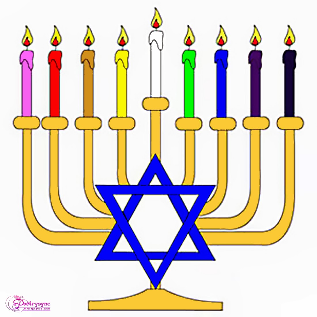 Detail Hanukkah Candles Clipart Nomer 27