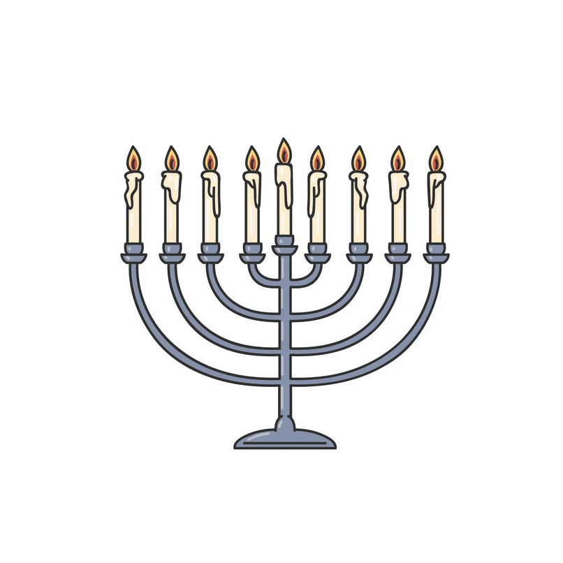 Detail Hanukkah Candles Clipart Nomer 31