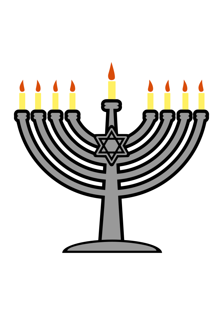 Detail Hanukkah Candles Clipart Nomer 35