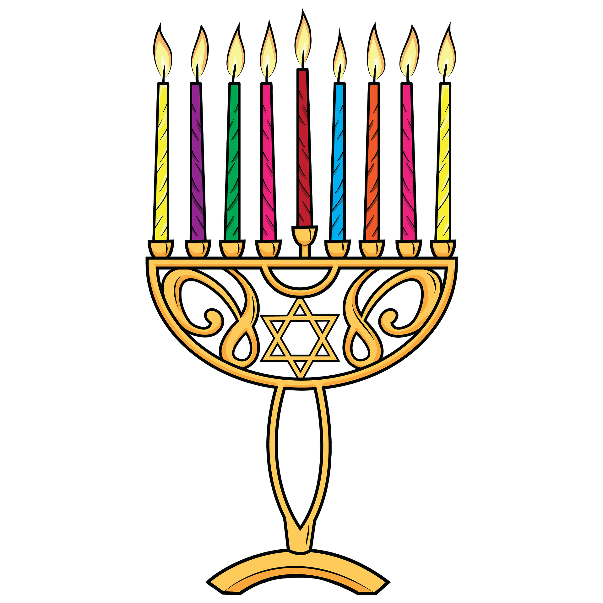 Detail Hanukkah Candles Clipart Nomer 37