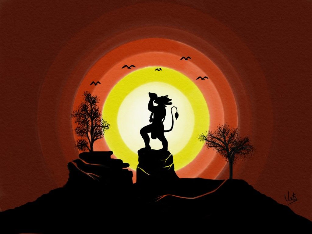 Detail Hanuman Silhouette Nomer 13