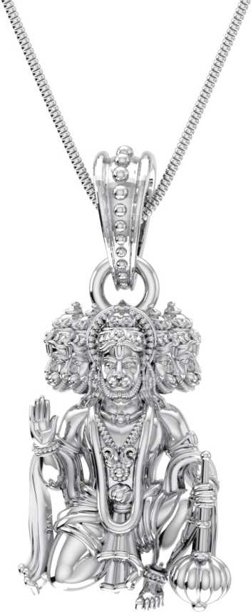 Detail Hanuman Silver Locket Nomer 15