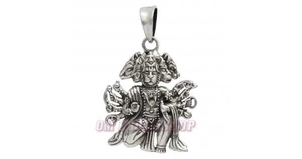 Detail Hanuman Silver Locket Nomer 3