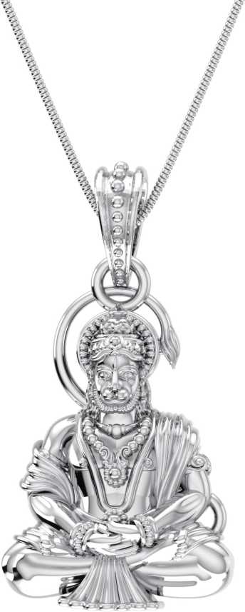 Detail Hanuman Silver Locket Nomer 36