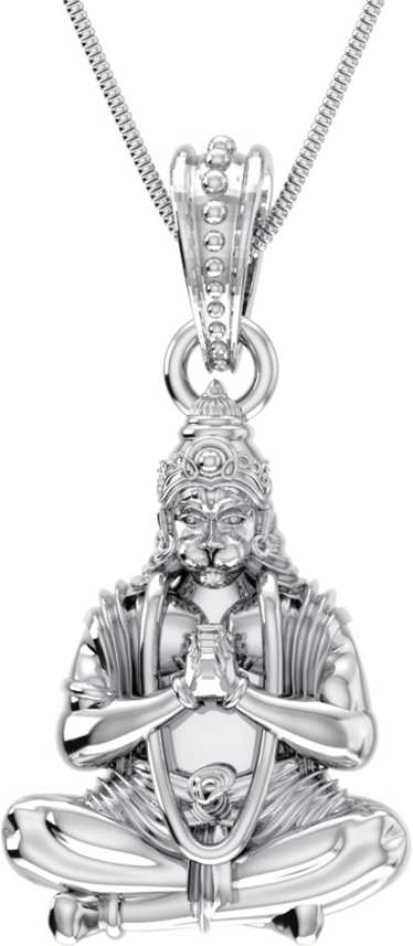 Detail Hanuman Silver Locket Nomer 37