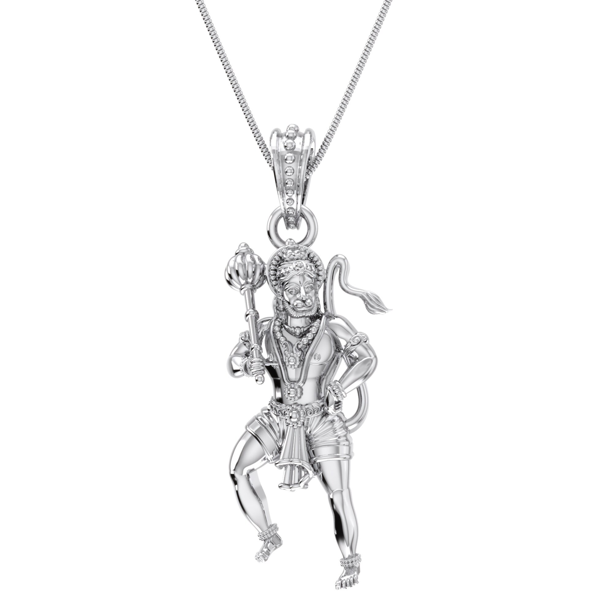 Detail Hanuman Silver Locket Nomer 5