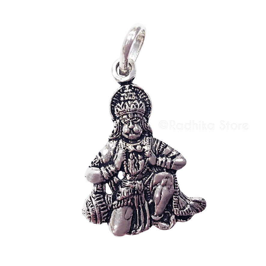 Detail Hanuman Silver Locket Nomer 47