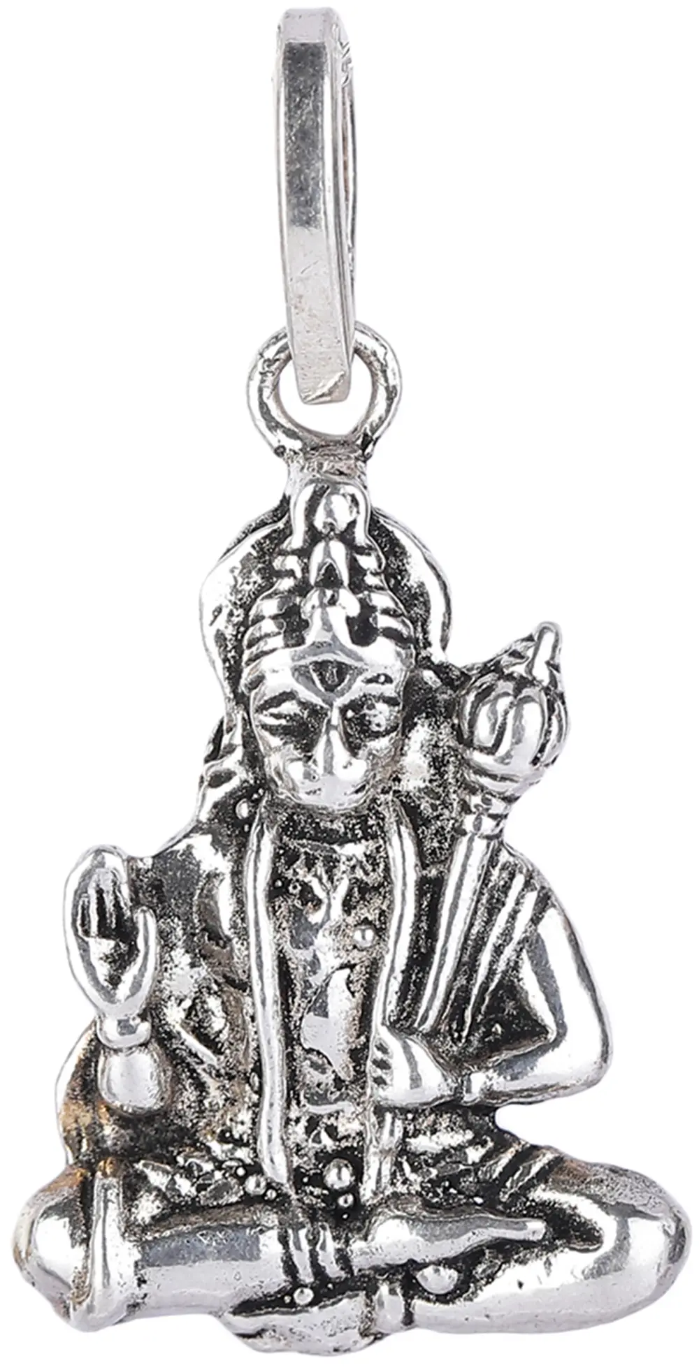 Detail Hanuman Silver Locket Nomer 49