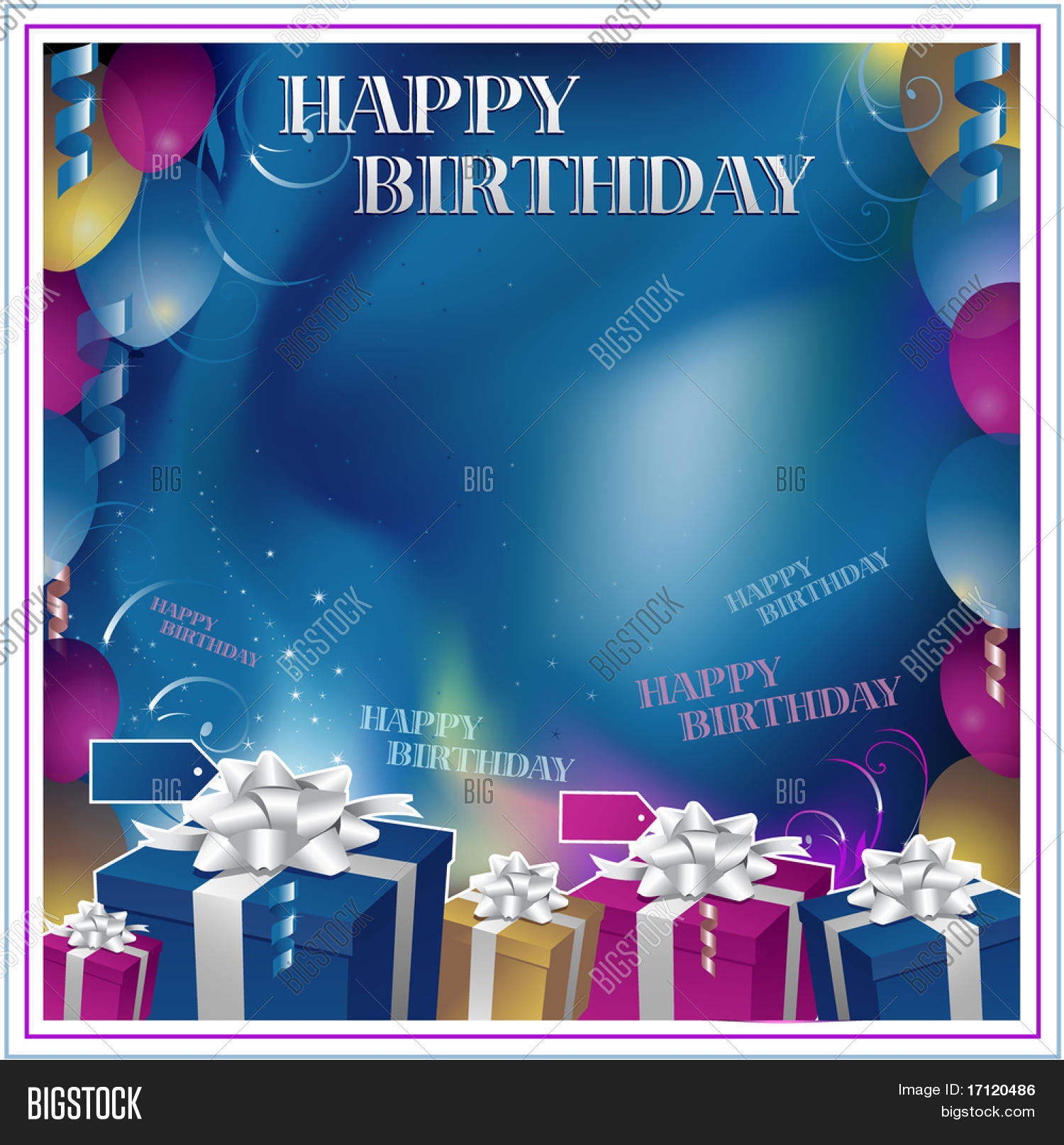 Detail Happy Birthday Background Blue Nomer 41