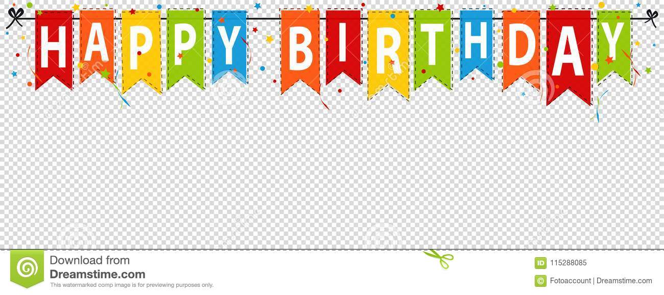 Detail Happy Birthday Banner Transparent Nomer 4