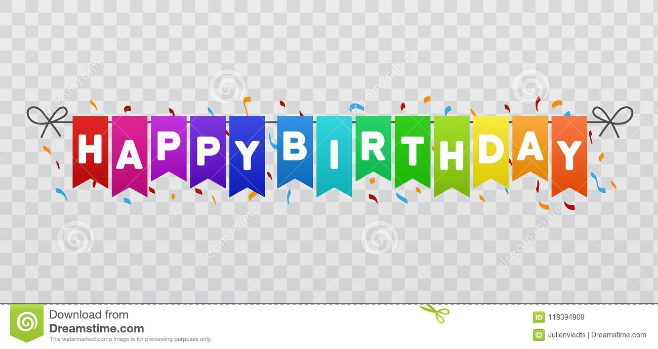 Detail Happy Birthday Banner Transparent Nomer 5