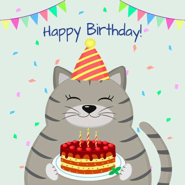 Detail Happy Birthday Cat Clipart Nomer 17