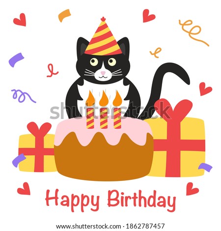 Detail Happy Birthday Cat Clipart Nomer 26