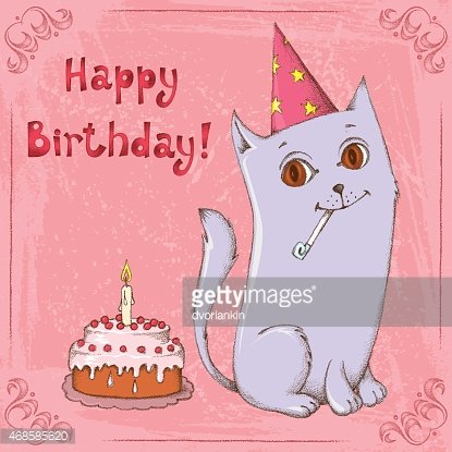 Detail Happy Birthday Cat Clipart Nomer 47