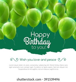 Detail Happy Birthday Images In Green Nomer 26