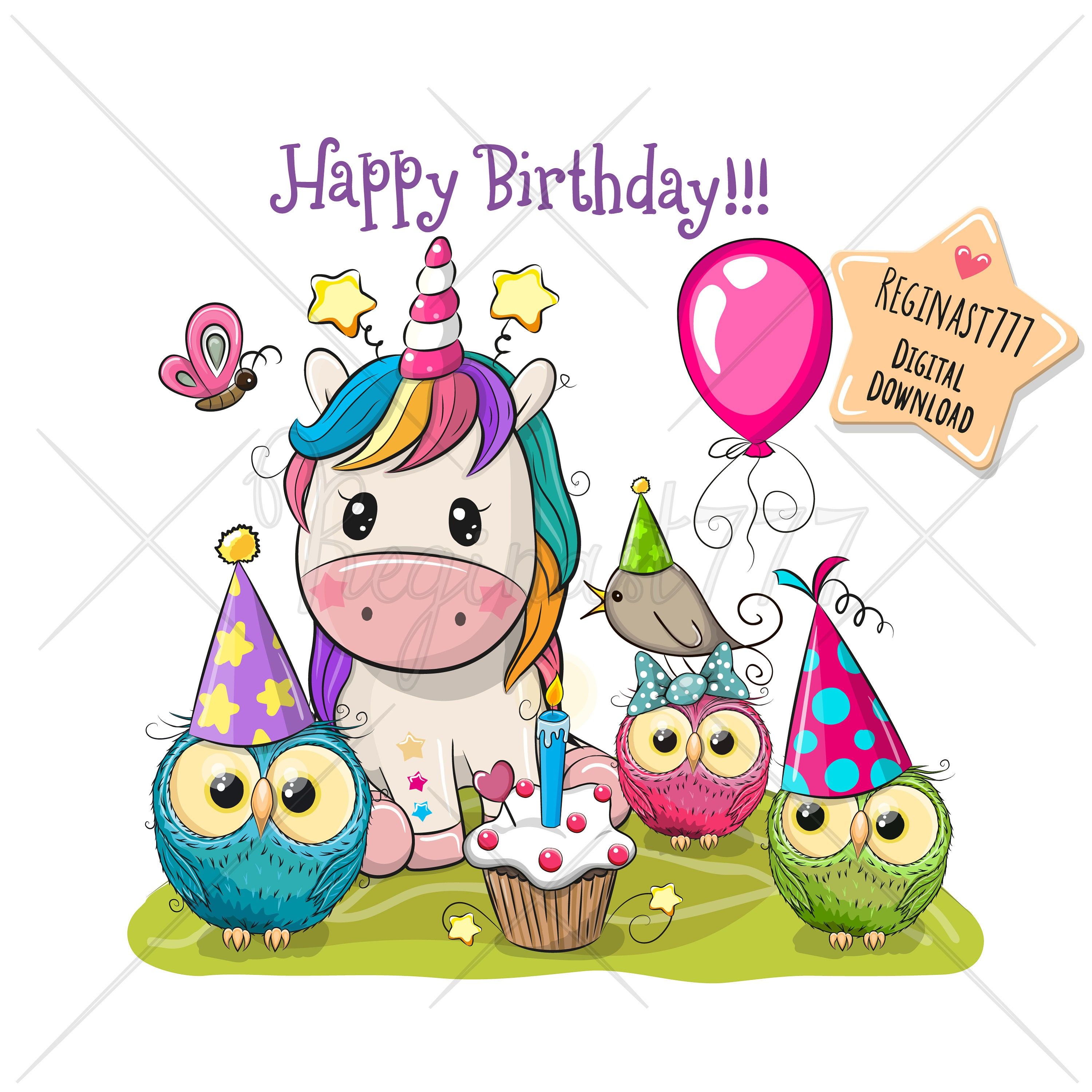 Detail Happy Birthday Unicorn Clipart Nomer 11