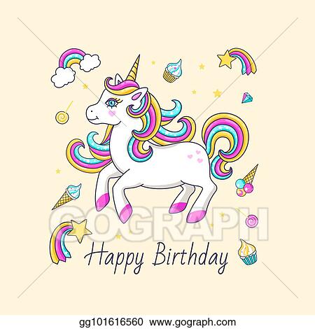 Detail Happy Birthday Unicorn Clipart Nomer 19