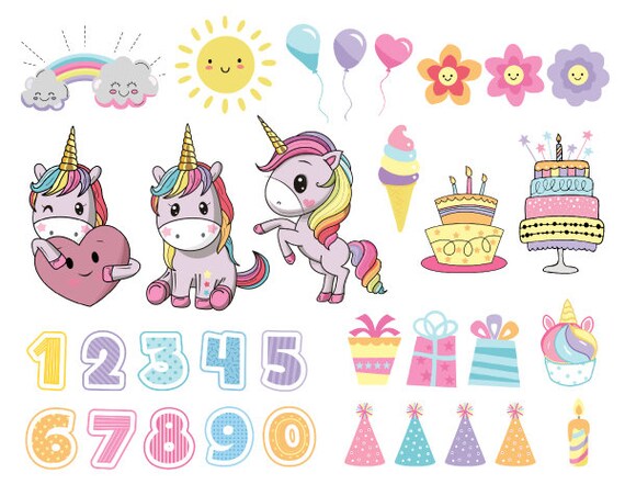 Detail Happy Birthday Unicorn Clipart Nomer 29