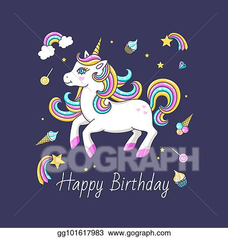 Detail Happy Birthday Unicorn Clipart Nomer 33