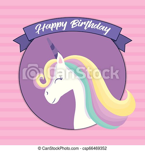 Detail Happy Birthday Unicorn Clipart Nomer 35