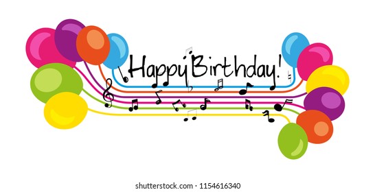Detail Happy Birthday With Music Notes Images Nomer 24