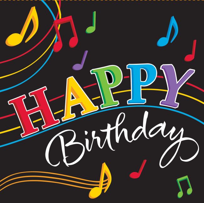 Detail Happy Birthday With Music Notes Images Nomer 9