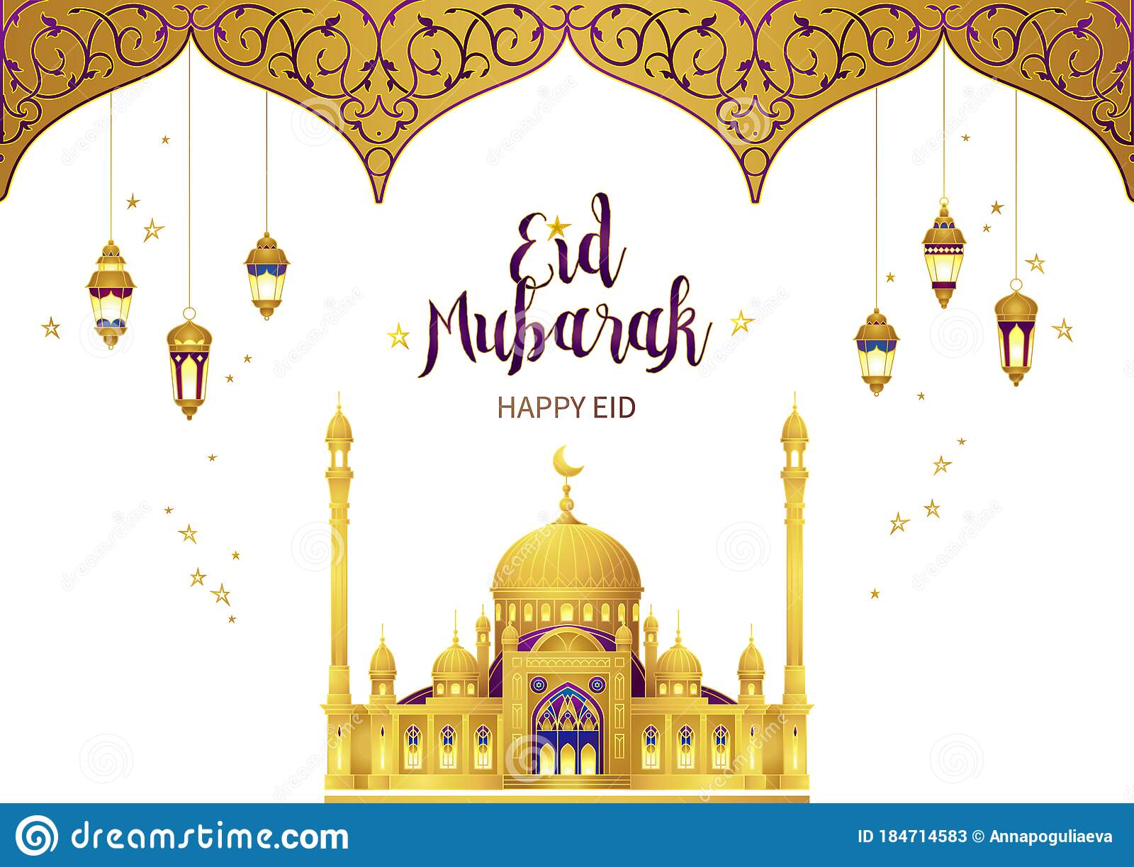 Detail Happy Eid Mubarak Vector Nomer 17