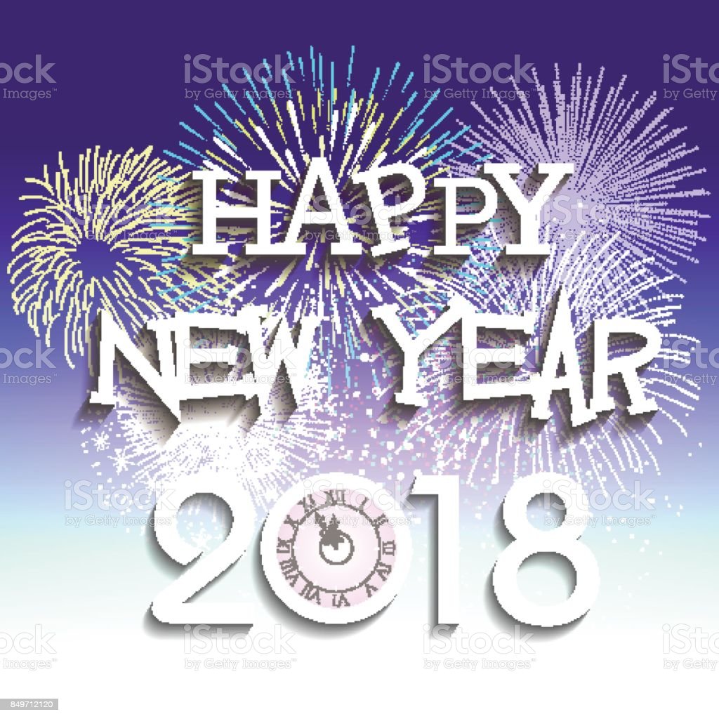 Detail Happy New Year 2018 Background Nomer 15