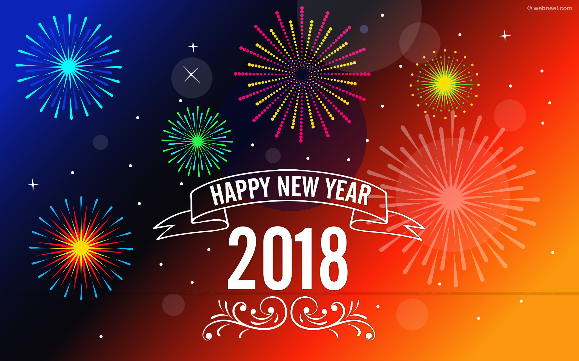 Detail Happy New Year 2018 Background Nomer 21