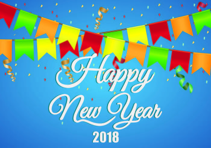 Detail Happy New Year 2018 Background Nomer 6