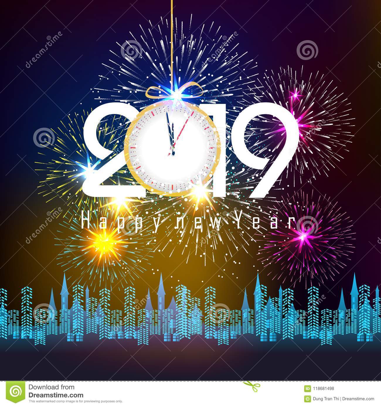 Detail Happy New Year 2019 Wallpaper Nomer 31