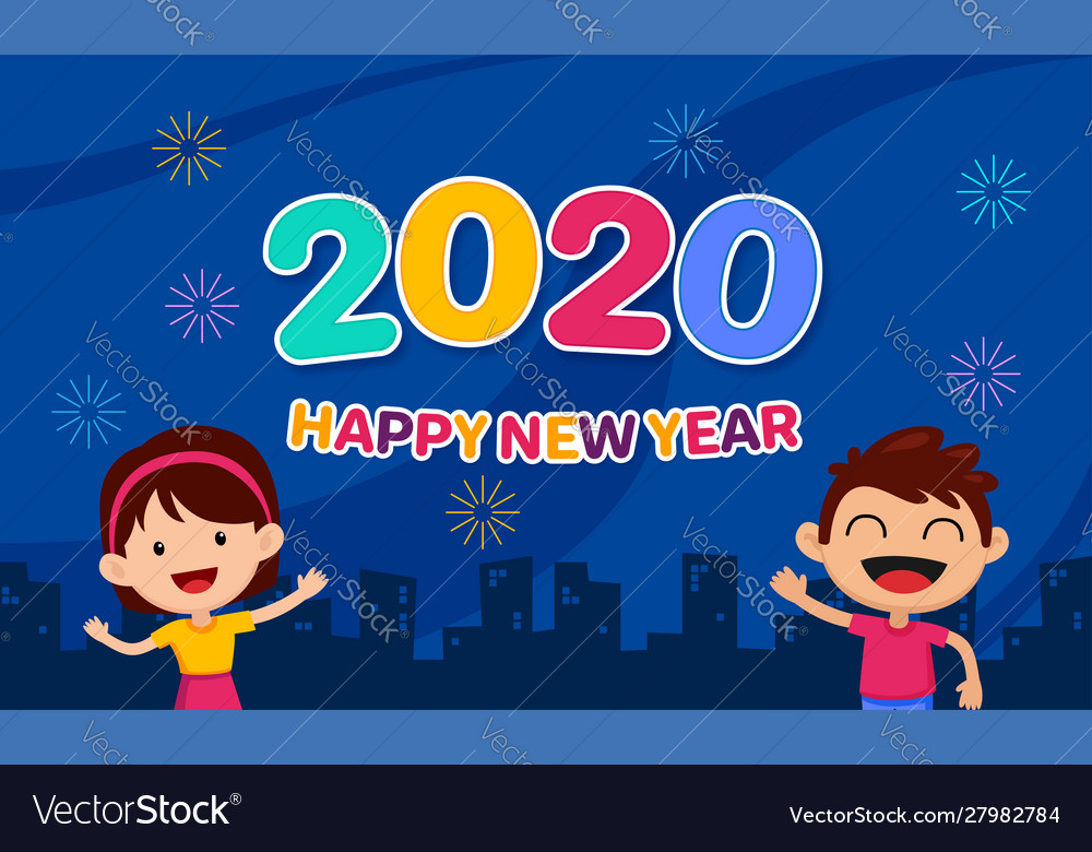 Detail Happy New Year 2020 Illustration Nomer 20