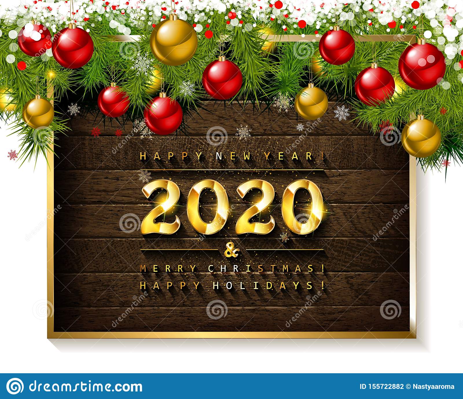 Detail Happy New Year 2020 Illustration Nomer 37