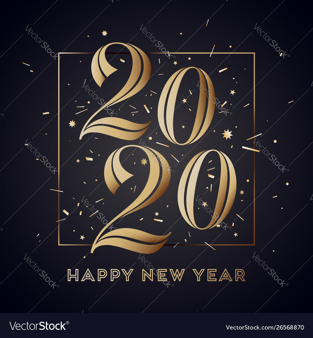 Detail Happy New Year 2020 Illustration Nomer 50