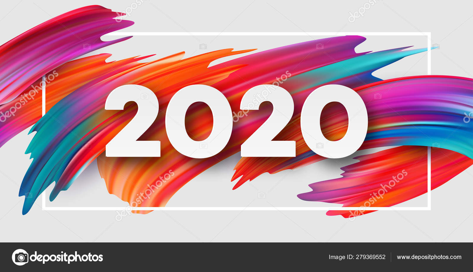Detail Happy New Year 2020 Illustration Nomer 57